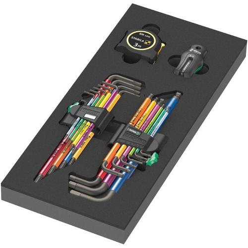 Wera 9740 Insert en mousse jeu de clés coudées 1, 20 pièces - 05150140001