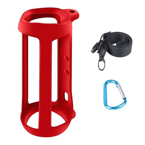 Housse en Silicone Compatible Speaker Case pour JBL Flip 6 Enceinte Bluetooth Portable - Rouge