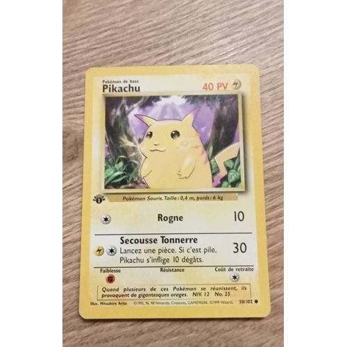 Pikachu 1 Ère Édition 