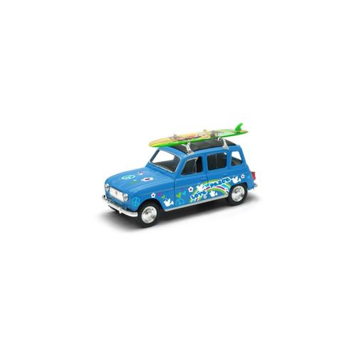 Voiture miniature 4L surf bleu 1/40