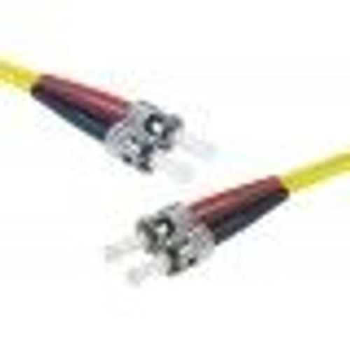 Tecline - Cordon de raccordement - mode unique ST (M) pour mode unique ST (M) - 15 m - fibre optique - duplex - 9 / 125 micromètres - OS2 - jaune