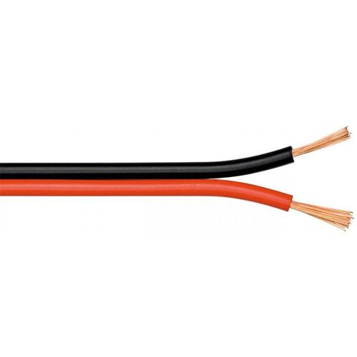 goobay - Câble pour haut-parleur en vrac - 0.75 mm² - 25 m - rouge/noir