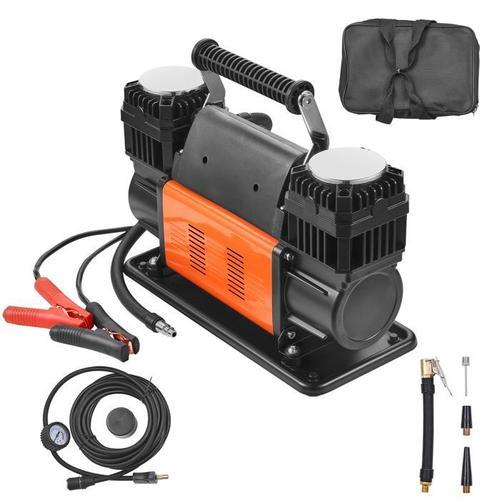 Compresseur D'air Robuste 12 V-Vevor-Gonfleur De Pneus Portable 300 L/Min-Avec Adaptateurs Pour Camions, Voitures, Camping-Car