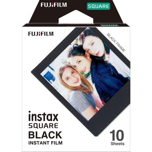 Film papier photo instantané Fujifilm Instax Square Black - Pack de 10