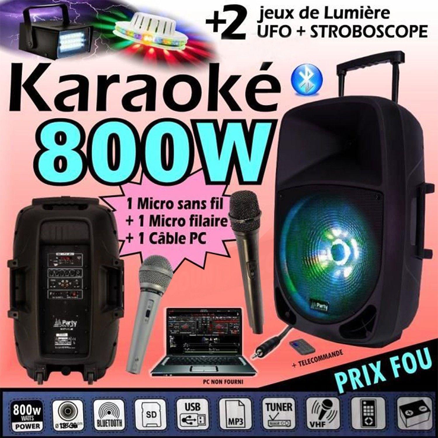 Lecteur Karaoké Festinight kit karaoké party sound & light