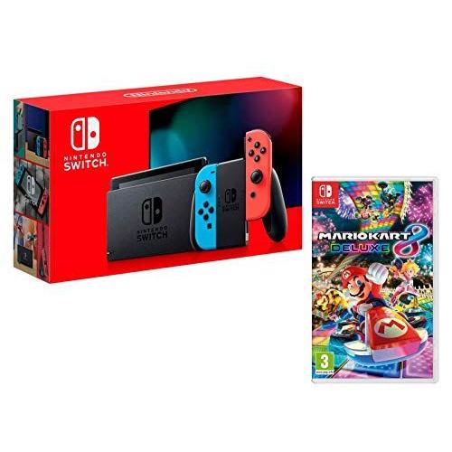 Console Nintendo Switch Mario Kart 8 Deluxe 32 Go Joy-Con Rouge Néon/Bleu Néon