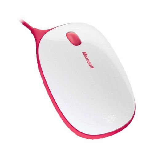 Microsoft Express Mouse - Souris - droitiers et gauchers - optique - 3 boutons - filaire - USB - blanc, rouge