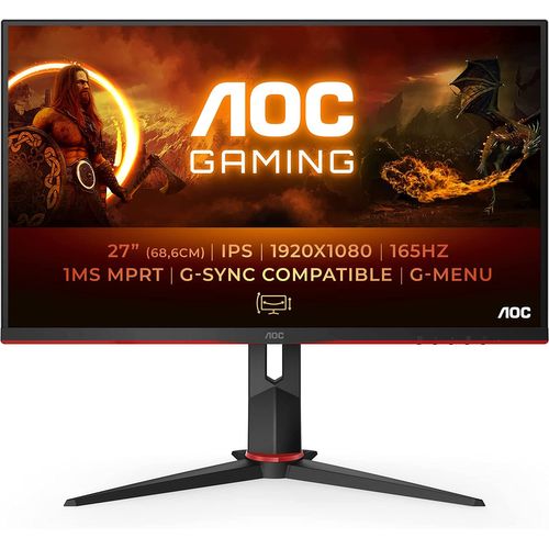 Moniteur FHD 27" AOC Gaming 27G2SP Noir/Rouge