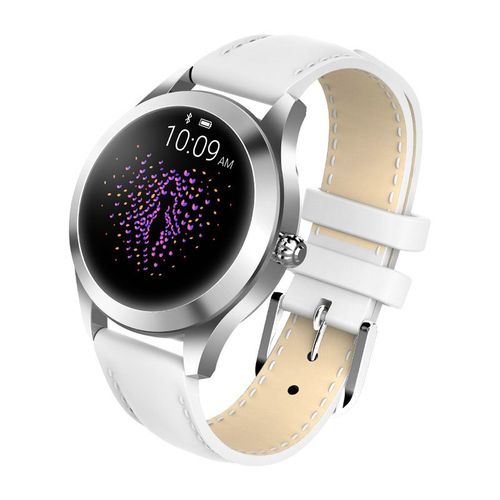 Montre Connect¿¿E Kw10 Pour Femmes Et Hommes",¿¿Tanche Ip68,Moniteur De Fr¿¿Quence Cardiaque,D'activit¿¿ Physique Et De Sommeil,"Bluetooth - Type White