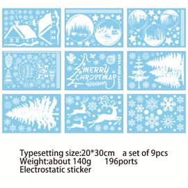 STICKERS DE VITRINE 1 Pièces Autocollants De Fenêtre De Noël De