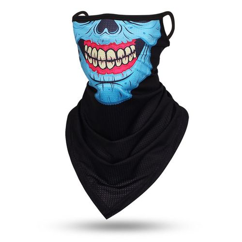 Foulard Triangle Fin Coupe-Vent Unisexe,Écharpe Tête De Mort,Bandana,Boucles D'oreille,Cagoule De Sport,Guêtres De Cou,Impression Numérique,Extérieur
