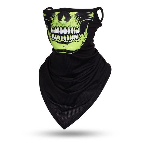 Foulard Triangle Fin Coupe-Vent Unisexe,Écharpe Tête De Mort,Bandana,Boucles D'oreille,Cagoule De Sport,Guêtres De Cou,Impression Numérique,Extérieur
