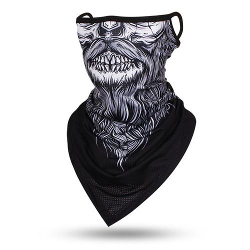Foulard Triangle Fin Coupe-Vent Unisexe,Écharpe Tête De Mort,Bandana,Boucles D'oreille,Cagoule De Sport,Guêtres De Cou,Impression Numérique,Extérieur