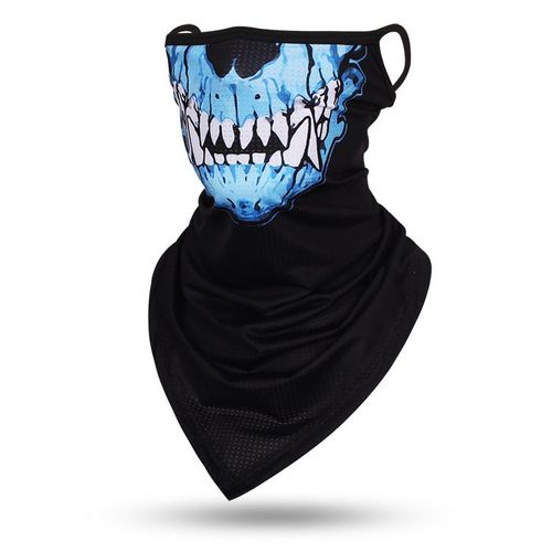 Foulard Triangle Fin Coupe-Vent Unisexe,Écharpe Tête De Mort,Bandana,Boucles D'oreille,Cagoule De Sport,Guêtres De Cou,Impression Numérique,Extérieur