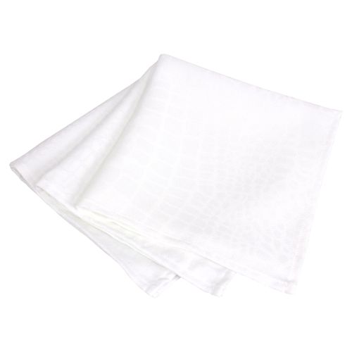 Lot De 3 Serviettes De Table 45x45 Cm Jacquard 100% Polyester Lounge Blanc