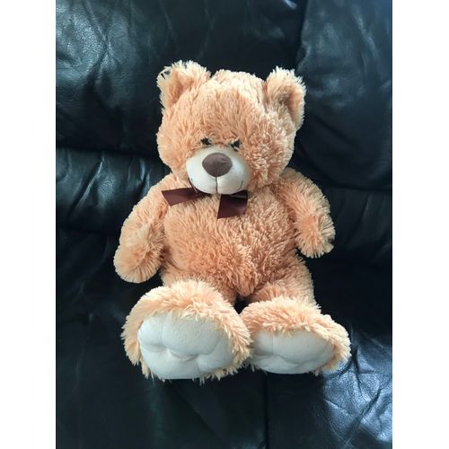Grande Peluche Doudou Ours Noeud Marron Sunkid 50cm