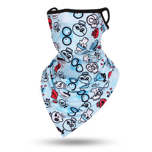 Foulard Triangle Fin Coupe-Vent Unisexe,Écharpe Tête De Mort,Bandana,Boucles D'oreille,Cagoule De Sport,Guêtres De Cou,Impression Numérique,Extérieur