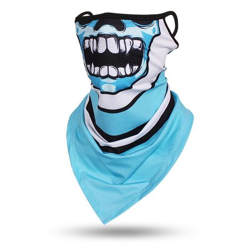 Foulard Triangle Fin Coupe-Vent Unisexe,Écharpe Tête De Mort,Bandana,Boucles D'oreille,Cagoule De Sport,Guêtres De Cou,Impression Numérique,Extérieur