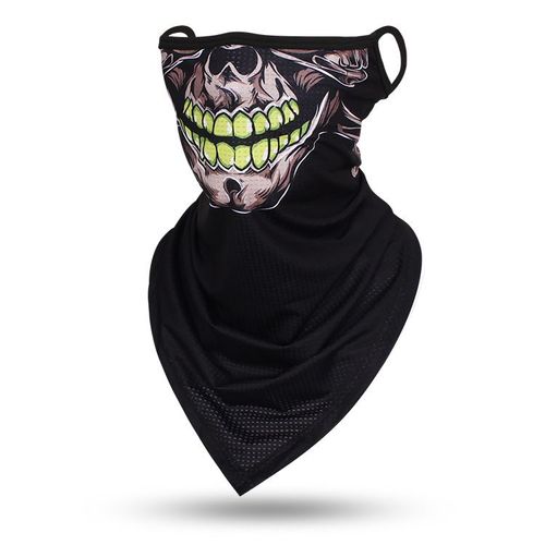 Foulard Triangle Fin Coupe-Vent Unisexe,Écharpe Tête De Mort,Bandana,Boucles D'oreille,Cagoule De Sport,Guêtres De Cou,Impression Numérique,Extérieur