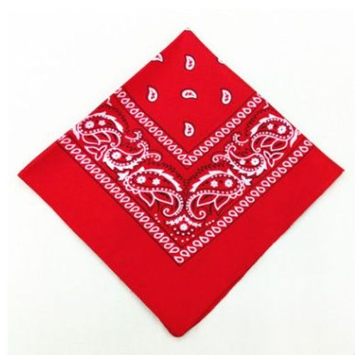 Bandana Carré Imprimé Paisley Pour Hommes Et Femmes,Écharpe Hip Hop,Bande De Sauna,2020 Coton,Noir Et Rouge,Garçons Et Filles,54cm X 54cm