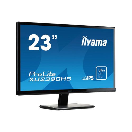 iiyama ProLite XU2390HS-B1 - Écran LED - 23" - 1920 x 1080 Full HD (1080p) - IPS - 250 cd/m² - 1000:1 - 4 ms - HDMI, DVI-D, VGA - haut-parleurs - noir