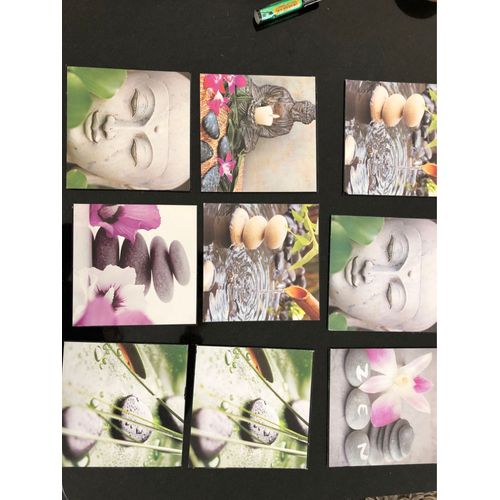 Lot De Neuf Petit Tableau Zen