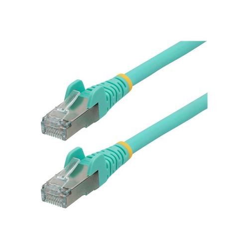 StarTech.com 5m CAT6a Ethernet Cable - Aqua - Low Smoke Zero Halogen (LSZH) - 10GbE 500MHz 100W PoE++ Snagless RJ-45 w/Strain Reliefs S/FTP Network Patch Cord - Cordon de raccordement - RJ-45 (M)...