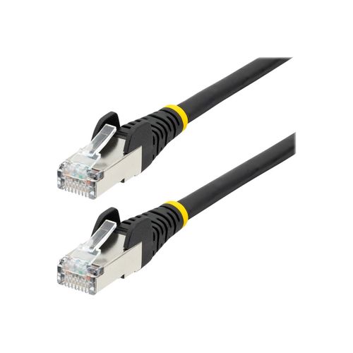 StarTech.com Câble Ethernet CAT6a 10m - LSZH, 10 GbE 100W PoE S/FTP Noir - Cordon de raccordement - RJ-45 (M) pour RJ-45 (M) - 10 m - S/FTP - CAT 6a - IEEE 802.3bt - sans crochet, bloqué, moulé...