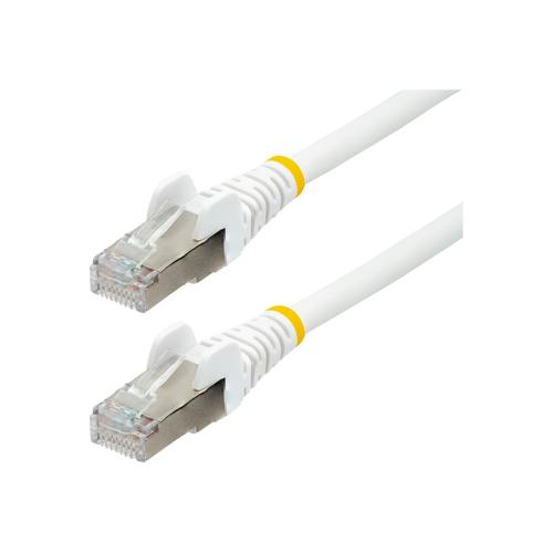 StarTech.com 10m CAT6a Ethernet Cable - White - Low Smoke Zero Halogen (LSZH) - 10GbE 500MHz 100W PoE++ Snagless RJ-45 w/Strain Reliefs S/FTP Network Patch Cord - Cordon de raccordement - RJ-45...