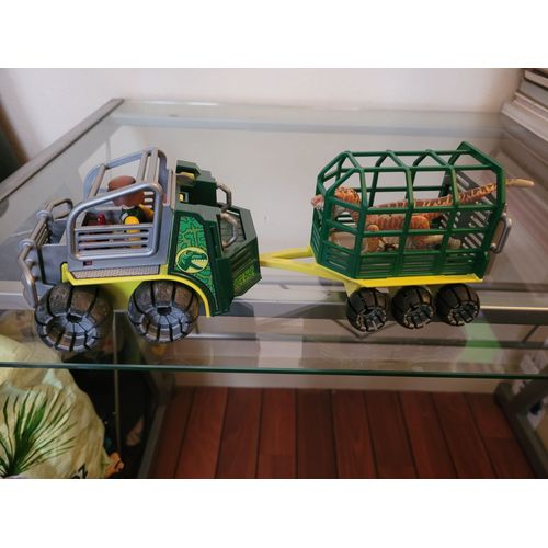 Playmobil Jurassic Park - Voiture + Cage - Inclus Un Chauffeur Et Le T-Rex