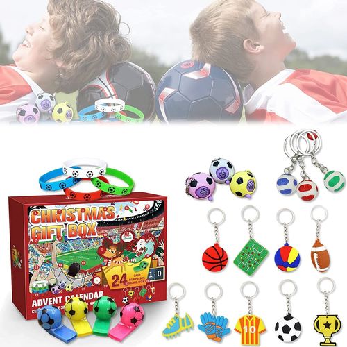Calendrier De L'avent Football 2022 Pour Enfants,24 Days Countdown World Cup Football Gifts,Cadeaux De Noël Pour Fans Football(A)