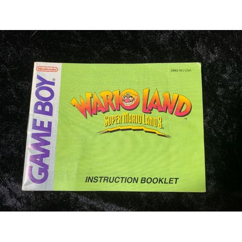 Super Mario Land 3 / Wario Land - Nintendo Game Boy - Gameboy - Gb - Livret D'instructions / Notice