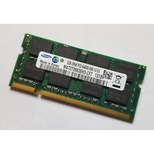 2 GB (1 x 2 GB) DDR2 800 MHz (PC2 6400S) So DIMM mémoire RAM Samsung Hynix Micron