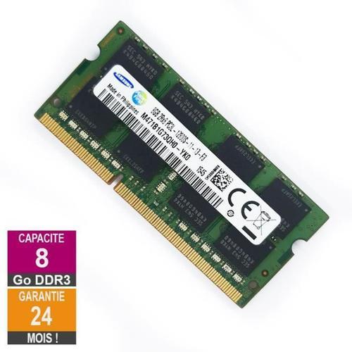 Barrette Mémoire 8Go RAM DDR3 Samsung M471B1G73QH0-YK0 SO-DIMM PC3L-12800U 2Rx8
