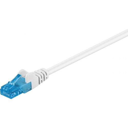 goobay - Cordon de raccordement - RJ-45 (M) pour RJ-45 (M) - 7.5 m - UTP - CAT 6a - sans halogène, sans crochet, bloqué - blanc