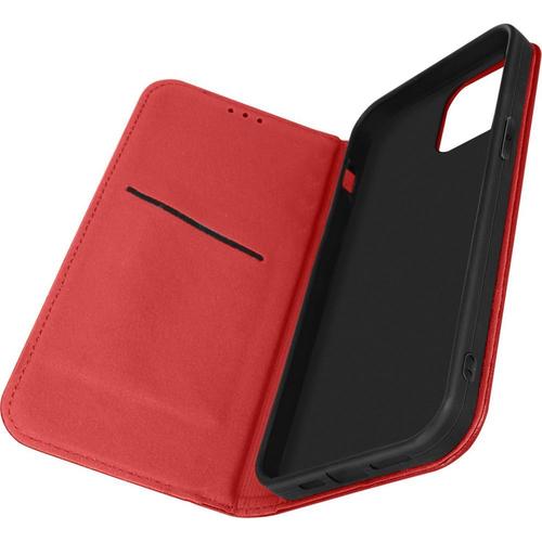 Etui Avizar Iphone 14 En Cuir Veritable Rouge