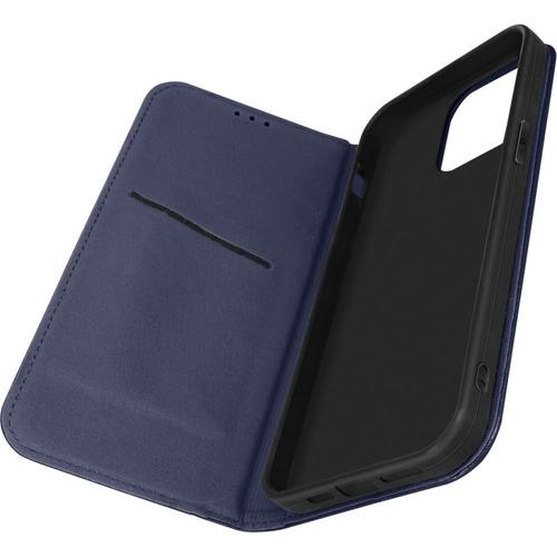 Etui Avizar Iphone 14 Pro Max Cuir Bleu Nuit