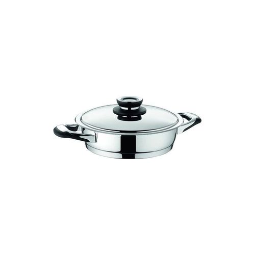 Ecovitam | Poêle Grill Inox 18/10 | Diamètre 28cm | Tous Feux | Thermomètre Intégré | Fabriqué En Italie