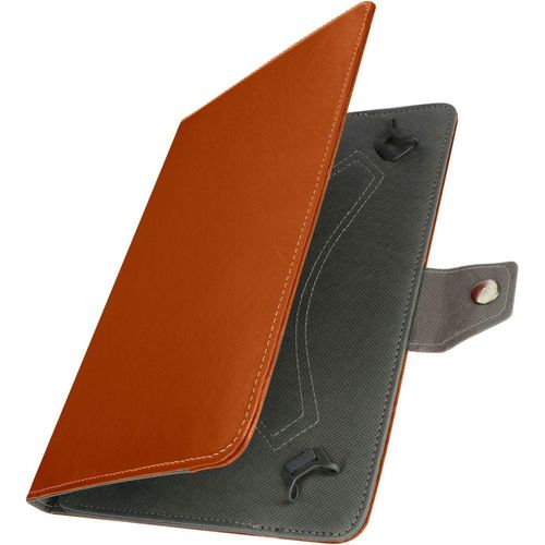 Housse Avizar Tablettes 10'' Effet Cuir Vieilli Orange