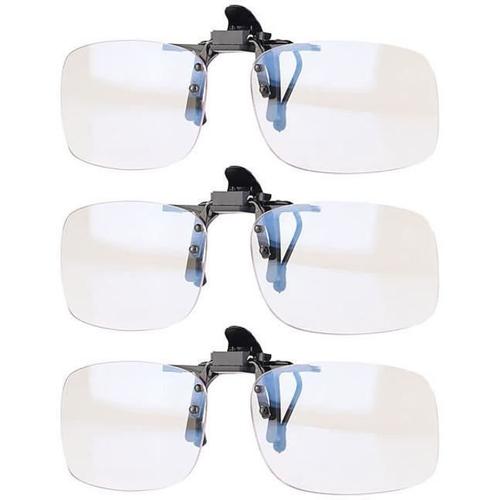 Lot de 3 clips sur lunettes anti lumi re bleue UV 400 Rakuten