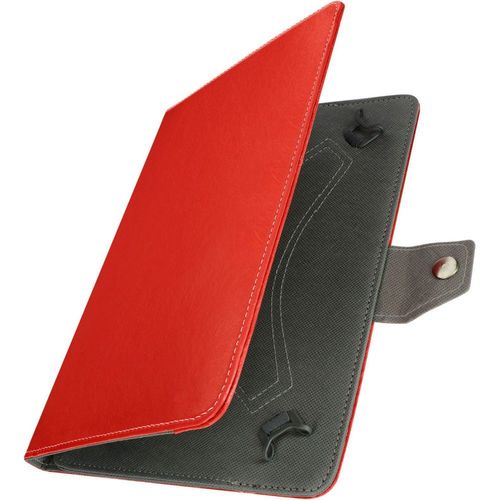 Housse Avizar Tablettes 10'' Effet Cuir Vieilli Rouge