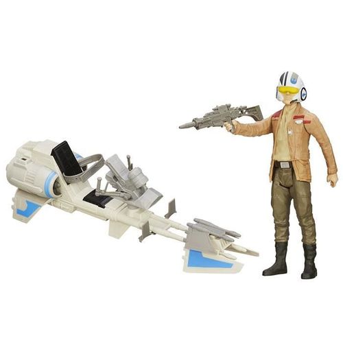 Figurine Avec Véhicule Star Wars - Hasbro - Poe Dameron - 30 Cm - A Partir De 4 Ans