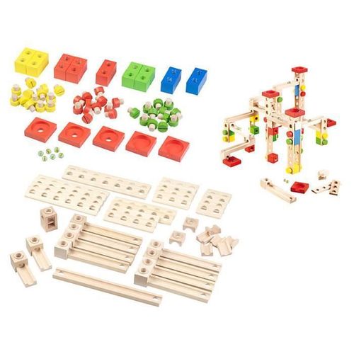 Circuit À Billes En Bois, 100 Pièces