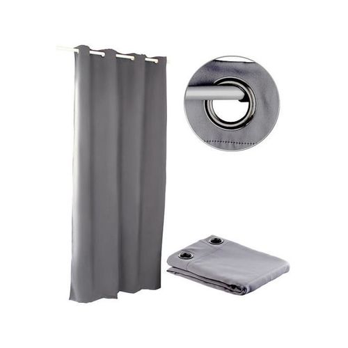 Rideau Occultant 145 X 245 Cm Avec ¿Illets 4 Cm - Coloris Gris