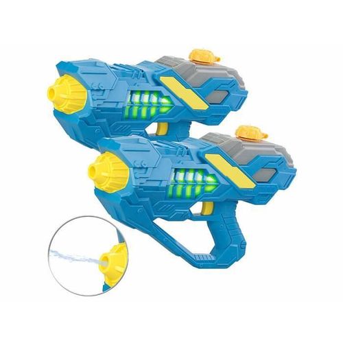 2 Pistolets À Eau Motorisés Lumineux Avec Réservoir De 450 Ml