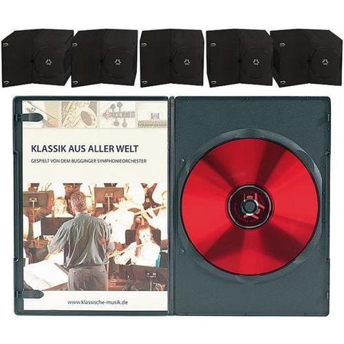 50 boîtiers DVD slim (7 mm) - 1 DVD - Noir