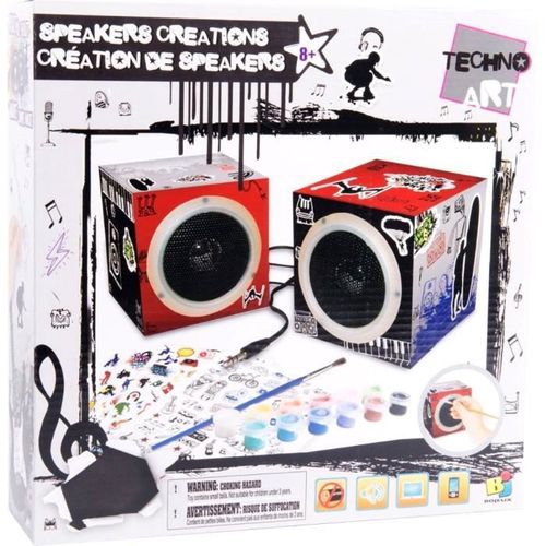 Enceintes audio personnalisables Techno Art - Garçons - Filaire