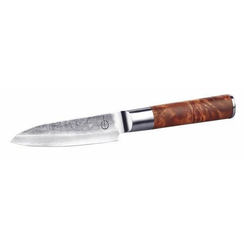Couteau De Chef Avec Lame En Acier Damas 12,7 Cm Et Coffret En Bois