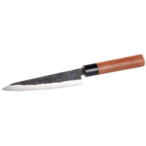 Couteau Santoku Avec Lame Forgée Main Et Manche En Bois
