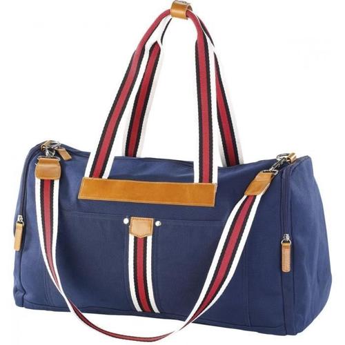 Sac de plage en toile avec bandoulière - Bleu